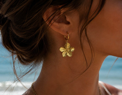 Boucles d’Oreilles Fleur Dorée
